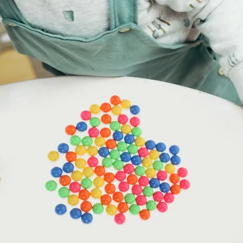 100шт цветных пластиковых шариков, счетных шариков для изучения вероятности (5 цветов)