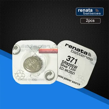 2 упаковки батареек для часов RENATA Silver Oxide 371 SR920SW 920 1,55 В 100% 371 батарейка renata 920