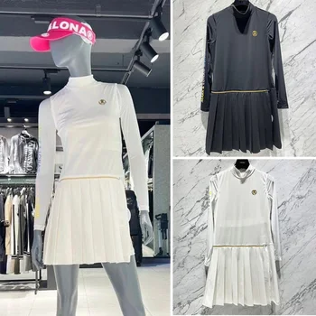 2023 Южнокорейский женский гольф-клуб, новое модное повседневное платье из двух частей с защитой от солнца, с длинным рукавом