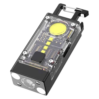 2ШТ Брелок-фонарик Mini EDC фонарик 9 режимов 1500 люмен USB C с магнитным креплением