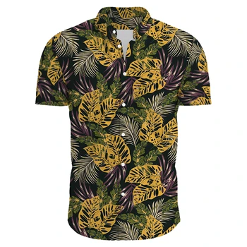 3D-принт, модные гавайские рубашки, топы для пляжных вечеринок, Летние мужские рубашки, Мужские Свободные дышащие топы 2023 