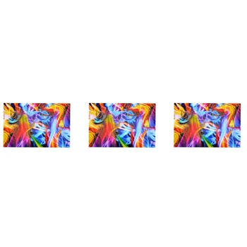 3X Гидрографическая пленка Rainbow Flames, пленка для водоотталкивающей печати, гидропленка 50x100 см