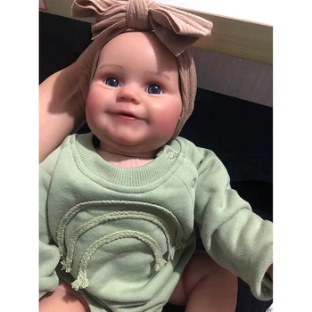 50 СМ Reborn Baby Doll Новорожденная Девочка, Реалистичная Настоящая Мягкая На Ощупь Мэдди с Волосами Ручной Работы, Высококачественная Художественная Кукла Ручной Работы