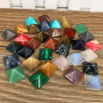7 шт. /лот Набор камней-пирамидок с чакрой, набор кристаллов для исцеления чакры или изготовления ювелирных изделий, многоцветный, случайный цвет