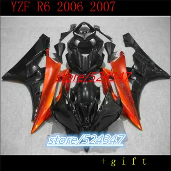 Fei-новинка! Оранжево-черные мотоциклетные комплекты обтекателей для R6 2006 2007 комплект обтекателей YZF R6 06 07 кузовные работы ERR
