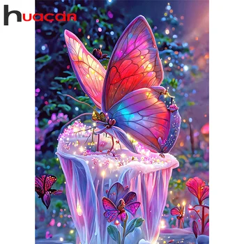 Huacan Diamond Painting 5D Необычный Набор для вышивания Бабочек Мозаика Животный Пейзаж Творческие Увлечения 30x40 см Домашний Декор