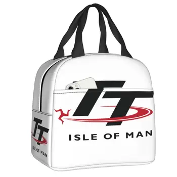 Isle Of Man Tt Racing Мотоциклетные Изолированные сумки для ланча для женщин и мужчин, Портативные коробки для горячих и холодных ланчей, Пляжные кемпинги, путешествия