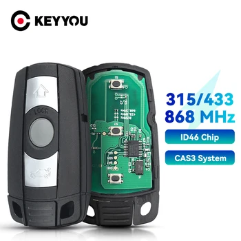 KEYYOU Автомобильный Ключ Дистанционного Управления Для BMW E60 E61 E70 E71 E72 E81 E82 E87 E88 Fob PCF7945 Чип KR55WK49123 315 МГц/868 МГц 3 Кнопки