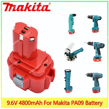 Makita 9800 мАч 9,6 В 4800 мАч 6800 мАч Ni-MH Аккумулятор для электроинструмента Makita PA09 9120 9122 9133 9134 9135 9135A 6222D 6260D PA09 L70