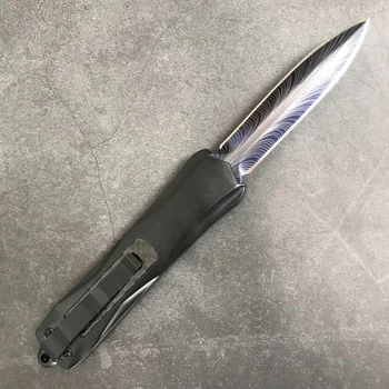 Micro OTF Tech Knife 3300 Combat Troo Серии 440 Стальное лезвие Твердостью 57HRC Цинк Алюминиевый сплав Ручка из углеродного волокна Карманный нож