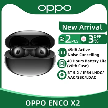 OPPO ENCO X2 TWS Беспроводные Наушники Bluetooth 5.2 С Активным Шумоподавлением Qi Беспроводные Зарядные Наушники LHDC Наушники Для Find X5