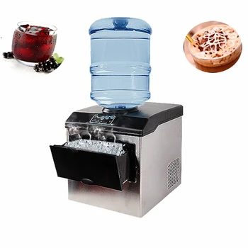 PBOBP 30 кг / 24 часа Электрический Льдогенератор Цилиндрическая домашняя машина для приготовления кубиков льда Столешница для коммерческого Небольшого магазина чая с молоком 220 В