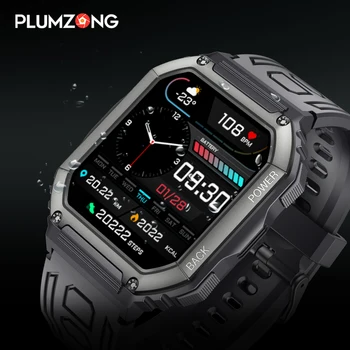 PLUMZONG 2022 Новые спортивные смарт-часы для мужчин, умные часы с Bluetooth-вызовом, водонепроницаемые фитнес-часы IP68 для Android IOS, умные часы для мужчин