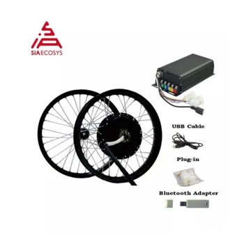 QSMOTOR 19 * 1,6-дюймовый колесный диск, мотор-ступица со спицами для электровелосипеда мощностью 3 кВт и контроллер Aabvoton SIA7230 для электровелосипеда