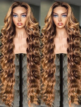 Rosabeauty HD 13X4 Омбре, объемные волнистые парики, светлый кружевной парик спереди, Бразильский парик из человеческих волос спереди, плотность 250