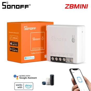 SONOFF ZBMINI Zigbee 3.0 Двусторонний смарт-переключатель Через приложение eWeLink С дистанционным управлением SmartThings Работают с Alexa Google Home