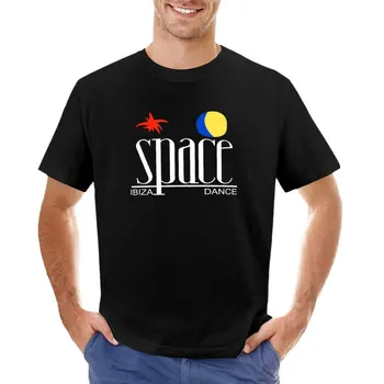 SPACE Ibiza Dance: МОДЕЛЬ 1, классическая черная футболка Mythical nightclub of La French Touch, мужская футболка, простые белые футболки, мужские