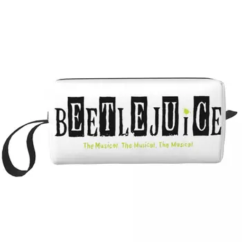 Travel Beetlejuice Музыкальная Сумка Для Туалетных Принадлежностей Kawaii Фильм Ужасов Тима Бертона Макияж Косметический Органайзер Для Хранения Косметики Dopp Kit Box