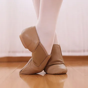 USHINE 24-44 Джазовые танцевальные туфли из натуральной кожи коричнево-черного цвета с противоскользящей подошвой, джазовые туфли для взрослых, танцевальные кроссовки для детей, девочек, женщин