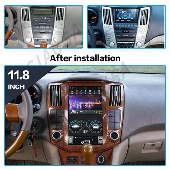 Автомагнитола Android 12 для Lexus RX 2004-2007 с вертикальным экраном Tesla, мультимедийный плеер DSP Carplay, GPS Navi, автомобильные аксессуары