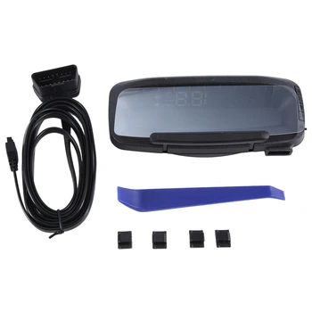Автомобильный Головной дисплей Автомобильный HUD Универсальный OBD2 GPS Спидометр Одометр Черный Простая Установка