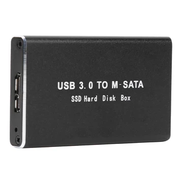 Адаптер USB 3.0 для mSATA Жесткий диск Чехол для жесткого диска Внешний SSD корпус жесткого диска
