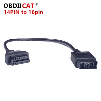 Акция по низкой цене На OBD-Кабель Nisan 14-контактный Разъем для подключения к OBD OBD2 OBDII 16-Контактный 16-Контактный Женский Автомобильный Диагностический Адаптер-Преобразователь Кабеля