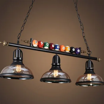 Американский сельский лофт ретро промышленный обеденный стол подвесные светильники бар ресторан бильярдный стол подвесные светильники
