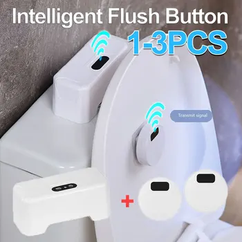 Бесконтактный унитаз с ИК-датчиком 1800 мАч, кнопка смыва интеллектуальных унитазов, Смывы для ванной комнаты с сенсорным переключателем