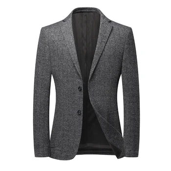 Бренд Wintersweet, мужской пиджак из высококачественной шерсти и хлопка, Новый деловой повседневный мужской пиджак Blzer 2023
