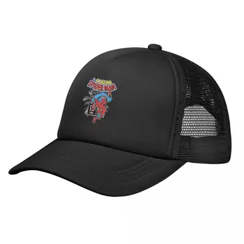 Винтажные кепки для дальнобойщиков Spider Dudes, хип-хоп папина шляпа с Человеком-пауком, солнцезащитные шляпы, регулируемые бейсболки Snapback, Сетчатая бейсболка, которую можно стирать