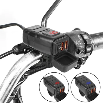 Водонепроницаемые 12 В Мотоциклетные USB-зарядные устройства, адаптер питания 3.0, чехол, держатель, Dirt Pit Bike, Аксессуары для мотоциклов, электроника Универсальная