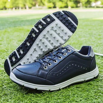 Водонепроницаемые мужские туфли для гольфа, красные, черные, уличные Легкие Качественные кроссовки для гольфа, мужские удобные спортивные кроссовки для ходьбы.