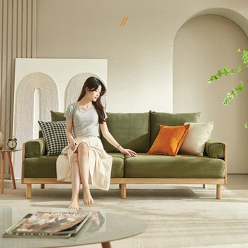 Гостиная Японские диваны для гостиной Ленивая кровать Футон Диваны для гостиной Угловой диван Секционный Салон Канапе Мебель для дома YN50LRS