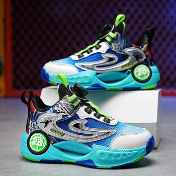 Детская брендовая баскетбольная обувь для мальчиков, модная детская спортивная обувь для девочек, спортивная обувь для тренировок по баскетболу, детская обувь для баскетбола