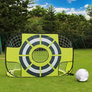 Детская небьющаяся полая футбольная сетка, футбольные ворота, Зеленая трава, ударопрочные ворота, складной футбольный мяч, футбольные ворота, нейлон
