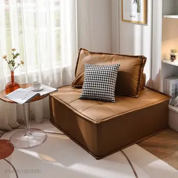 Диван-кресло Мебель для гостиной из Скандинавской кожи, Диван Для гостиной, Простое Современное Домашнее Кресло-комбинация диванов