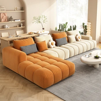 Дизайнерский секционный диван, Роскошный модульный диван для гостиной в патио, Итальянская уличная мебель для спальни Lazy Sillon Para Dormitorio