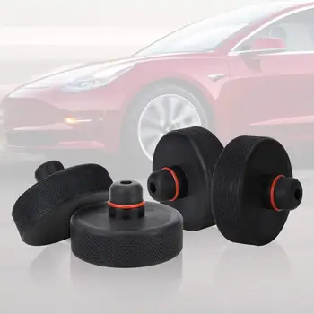 для Tesla modelY Подставка для автомобильного домкрата Резиновые накладки Черная напольная накладка для домкрата с резиновыми прорезями Переходник на рамную рейку Универсальный