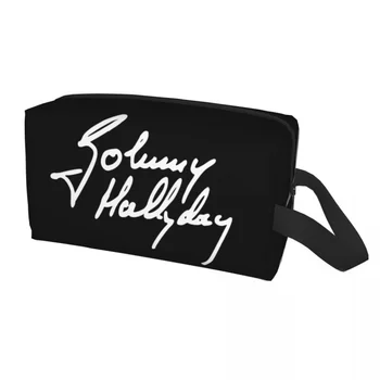 Дорожная сумка для туалетных принадлежностей легенды французского рока Джонни Холлидея Kawaii Makeup Cosmetic Organizer Women Beauty Storage Dopp Kit Case