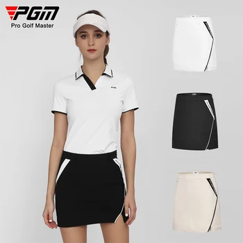 Женская короткая юбка для гольфа PGM, женская юбка-карандаш с разрезом, женские быстросохнущие шорты с внутренними шортами, спортивные брюки-кюлоты на открытом воздухе