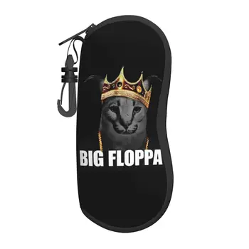 Изготовленный на заказ футляр для очков Big Floppa Rapper King Shell, футляр для очков Унисекс для путешествий, футляр для очков с кошкой, Защитная коробка для солнцезащитных очков