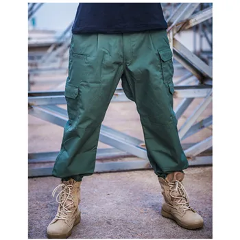 Износостойкая ткань в клетку, Тактические брюки Army Fans, Свободные прямые мужские Спортивные брюки для пеших прогулок, военные Тренировочные брюки, брюки