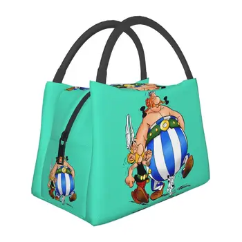 Изолированная сумка для ланча Asterix и Obelix Idefix для женщин, переносной термоохладитель для фильмов с мультяшными комиксами, ланч-бокс для еды