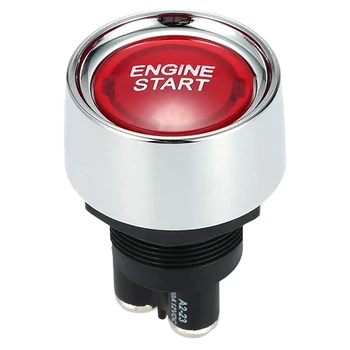 Кнопка двигателя автомобиля DC 12V 24V Красная Кнопка запуска двигателя автомобиля, кнопка включения света, Кнопка запуска зажигания для гонок-Красный