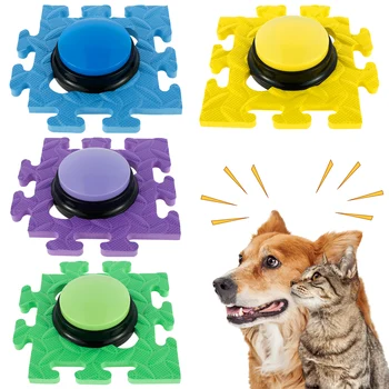Коврик с говорящим зуммером, противоскользящая кнопка 4шт, 30 кнопок для дрессировки собак, запись голоса собаки, секунды, собаки записываются при разговоре