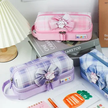 Креативная Корейская версия JK, минималистичная многофункциональная сумка для ручек, многослойная сумка для хранения и организации канцелярских принадлежностей большой емкости