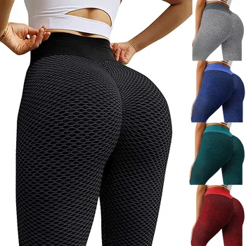 Леггинсы для фитнеса большого размера 4XL, женские штаны для йоги, подтягивающие ягодицы с рюшами, Бесшовные, с высокой талией, для тренировки живота, Плотные, дышащие