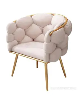 Легкое роскошное скандинавское кресло с односпальным диваном для отдыха red ins creative nail shop, кресло для переодевания, кресло для макияжа, кресло для спальни