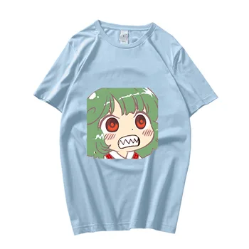 Летние футболки Touhou Meme Yuuka Kazami с оригинальным принтом из аниме-мультфильма с короткими рукавами для женщин, модная одежда для пар